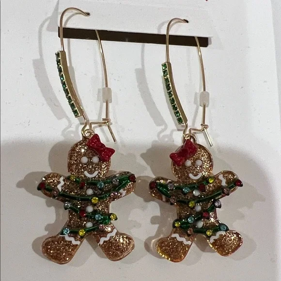 Betsey Johnson | Whimsical Christmas Gingerbread Earrings - Picture 5 of 8